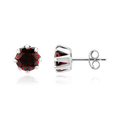 Pendientes en plata con Granate de Mozambique