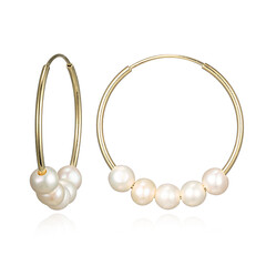 Pendientes en plata con Perla Freshwater