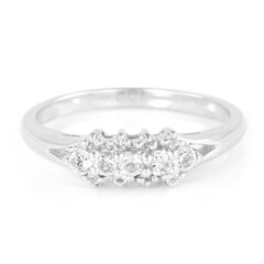 Anillo en plata con Topacio blanco