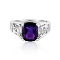 Anillo en plata con Amatista de Zambia