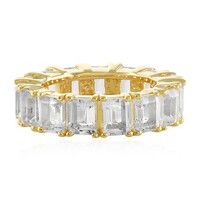 Anillo en plata con Topacio blanco