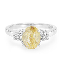 Anillo en plata con Cuarzo rutilado