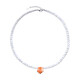 Collar en plata con Ostra espinosa naranja