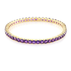 Brazalete en plata con Amatista de Zambia