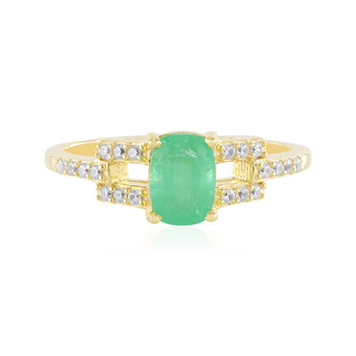 Anillo en plata con Esmeralda de Rusia (Adela Silber)