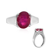 Anillo en plata con Rubí de Madagascar