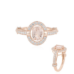 Anillo en oro con Morganita