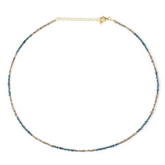 Collar en plata con Diamante azul