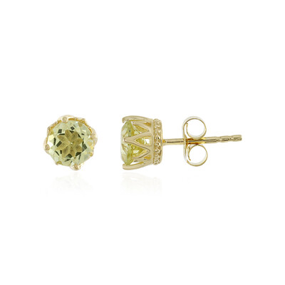 Pendientes en plata con Cuarzo del Ouro Verde