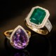 Anillo en oro con Esmeralda de Zambia AAA (CIRARI)