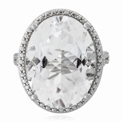 Anillo en plata con Cuarzo blanco