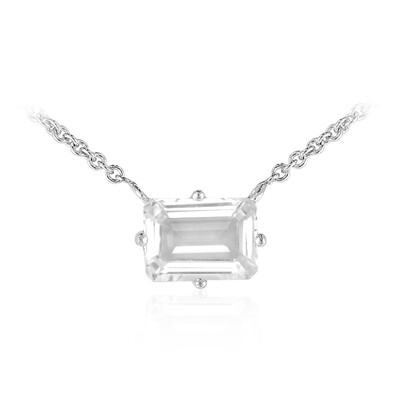 Collar en plata con Topacio blanco