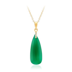 Collar en plata con Ágata verde