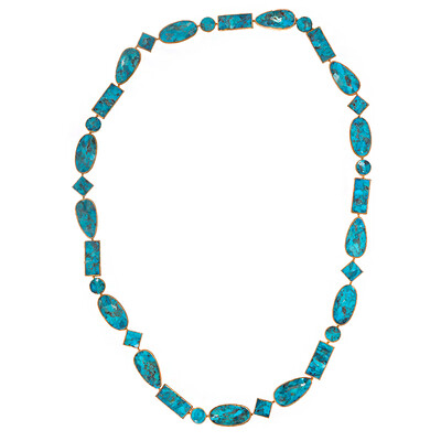 Collar con Turquesa azul cuprífera (Dallas Prince Designs)