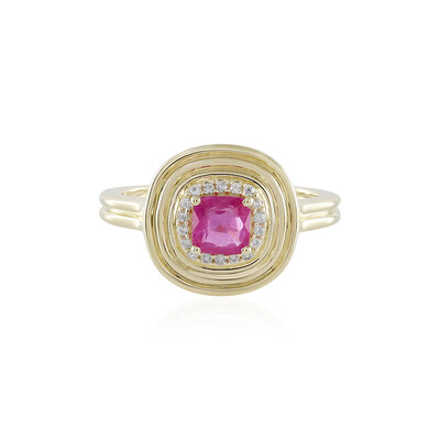 Anillo en oro con Zafiro rosa de Madagascar (de Melo)