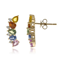 Pendientes en oro con Zafiro