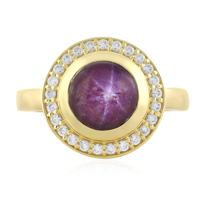 Anillo en plata con Rubí estrella de Channapatna
