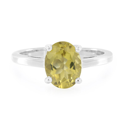 Anillo en plata con Cuarzo oliva