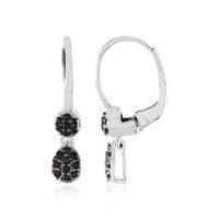 Pendientes en plata con Espinela negra