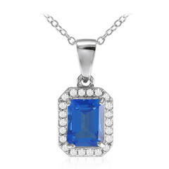 Collar en plata con Topacio azul índigo