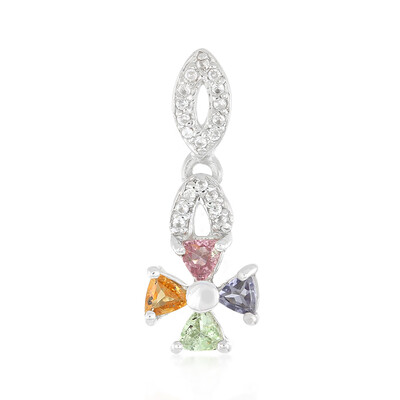 Colgante en plata con Turmalina cuprífera rosa