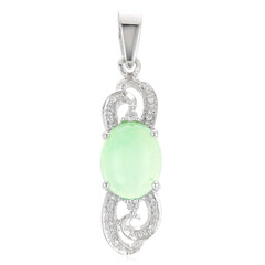Colgante en plata con Crisoprasa imperial