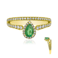 Anillo en oro con Esmeralda de Zambia AAA (CIRARI)