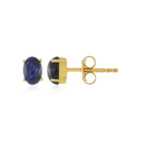 Pendientes en plata con Zafiro estrella azul