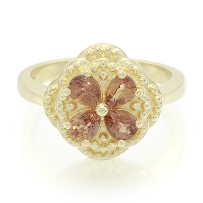 Anillo en oro con Zafiro Padparascha no calentado