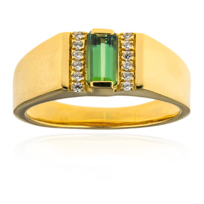 Anillo en plata con Turmalina verde Benedito(Adela Silber)