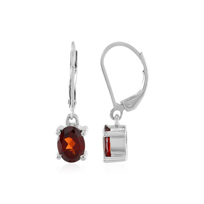 Pendientes en plata con Granate de Mozambique
