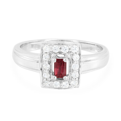 Anillo en plata con Rubí de Malawi
