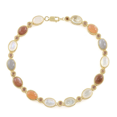 Brazalete en plata con Piedra de Luna blanca (KM by Juwelo)