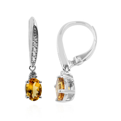 Pendientes en plata con Escapolita cognac