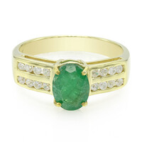 Anillo en plata con Esmeralda de Bahía