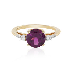 Anillo en oro con Granate Magenta