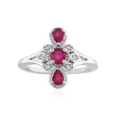 Anillo en plata con Rubí de Madagascar