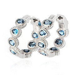 Pendientes en plata con Topacio azul de Londres (Dallas Prince Designs)