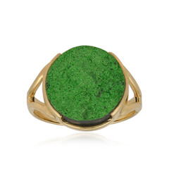 Anillo en plata con Uvarovita