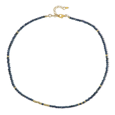 Collar en plata con Zafiro azul de Madagascar (Riya)