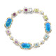 Brazalete en plata con Ópalo Paraíba (Gems en Vogue)