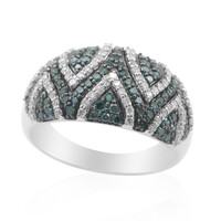 Anillo en oro con Diamante azul I1