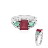 Anillo en plata con Rubí de Bemainty