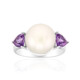 Anillo en plata con Perla blanca Freshwater (Michelle Albala)