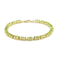 Brazalete en plata con Peridoto de Birmania