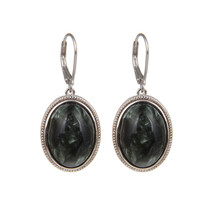 Pendientes en plata con Serafinita