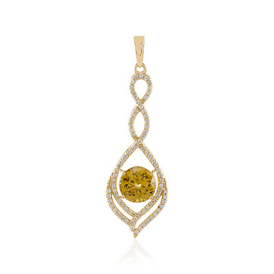 Colgante en oro con Zircón amarillo (de Melo)