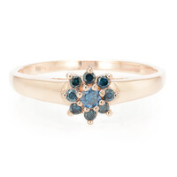 Anillo en plata con Diamante fantasía