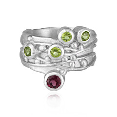 Anillo en plata con Rodolita