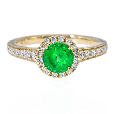 Anillo en oro con Granate tsavorita AAA (CIRARI)